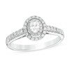 Thumbnail Image 1 of 1/2 CT. T.W. Oval Diamond Double Frame Engagement Ring in 14K White Gold