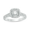 Thumbnail Image 0 of 1/2 CT. T.W. Princess-Cut Diamond Double Frame Engagement Ring in 14K White Gold