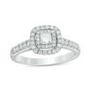 Thumbnail Image 1 of 1/2 CT. T.W. Princess-Cut Diamond Double Frame Engagement Ring in 14K White Gold