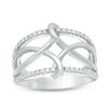 Thumbnail Image 0 of Vera Wang Love Collection 1/4 CT. T.W. Diamond Open Twist Ring in Sterling Silver