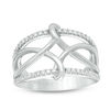 Thumbnail Image 1 of Vera Wang Love Collection 1/4 CT. T.W. Diamond Open Twist Ring in Sterling Silver