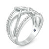 Thumbnail Image 1 of Vera Wang Love Collection 1/4 CT. T.W. Diamond Open Twist Ring in Sterling Silver