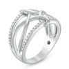 Thumbnail Image 2 of Vera Wang Love Collection 1/4 CT. T.W. Diamond Open Twist Ring in Sterling Silver