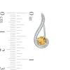 Thumbnail Image 2 of 5.0mm Citrine and Diamond Accent Swirl Crawler Earrings in Sterling Silver