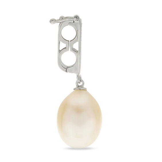 6.0-11.0mm Freshwater Cultured Pearl and 1/10 CT. T.w. Diamond Double Strand Necklace with 14K White Gold