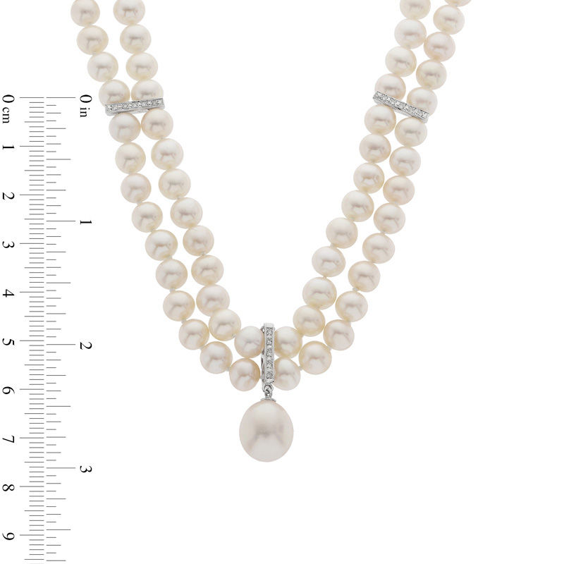 AKOYA pearl] K18 whitegold babypearl necklace appropximately 40cm es-015 |  DAHLIAS DIAMONDJAPAN INC.