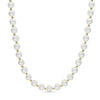 Thumbnail Image 0 of 7.0-7.5mm Oval Freshwater Cultured Pearl and 10K Gold Bead Strand Necklace