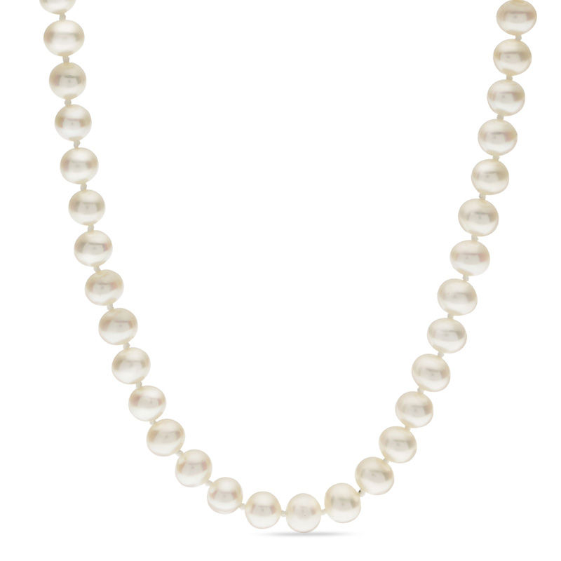 5.0 - 5.5mm Cultured Freshwater Pearl Strand Necklace with Sterling Silver Clasp - 23"