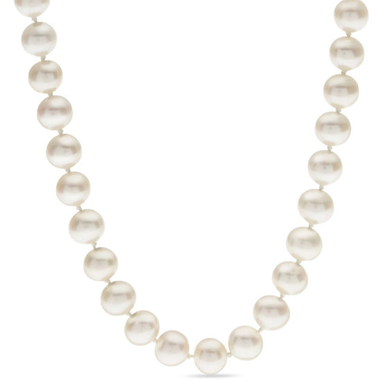 7.0-7.5mm Freshwater Cultured Pearl Strand Necklace with Sterling Silver Clasp-23"