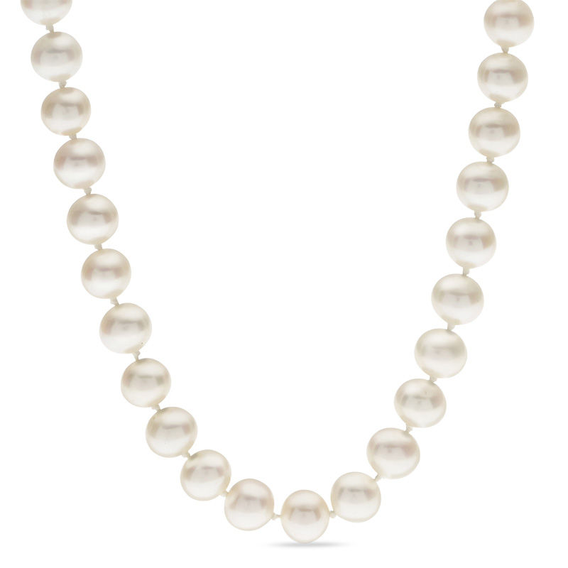 Main Image 1 of 7.0-7.5mm Freshwater Cultured Pearl Strand Necklace with Sterling Silver Clasp-23"