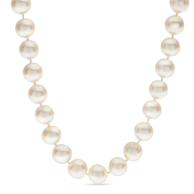 Main Image 1 of 8.0-8.5mm Freshwater Cultured Pearl Strand Necklace with Sterling Silver Clasp-23&quot;