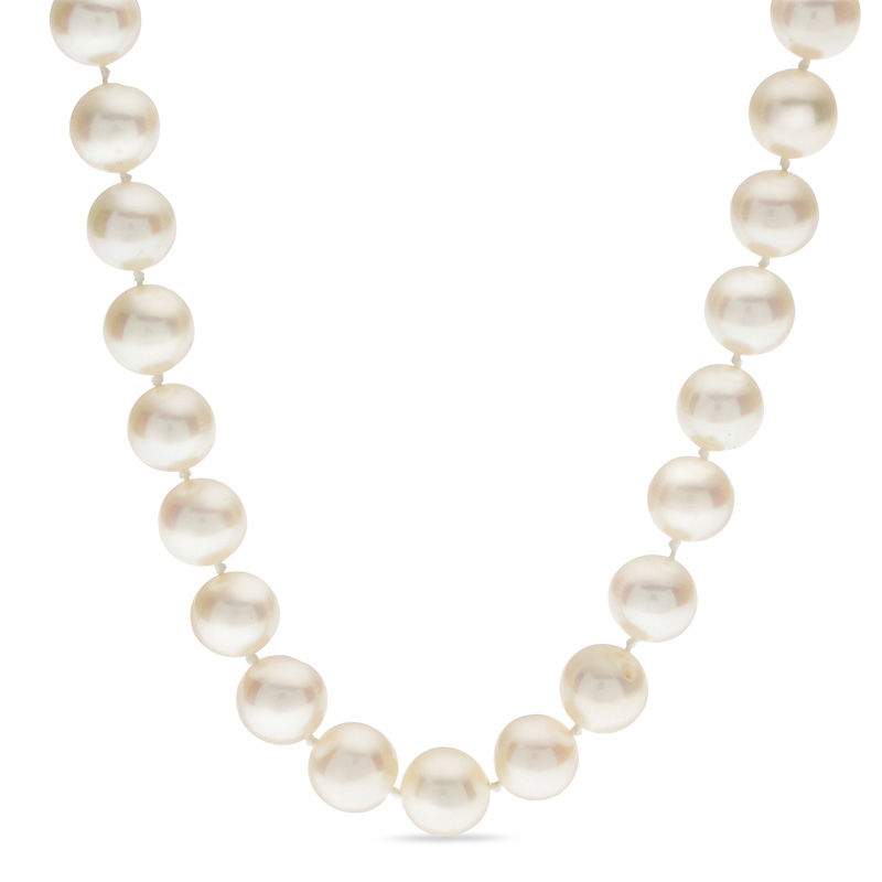 8.0-8.5mm Freshwater Cultured Pearl Strand Necklace with Sterling Silver Clasp-23"