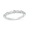 Thumbnail Image 1 of Diamond Accent Alternating Marquise and Round Bubble Band in 10K White Gold