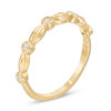 Thumbnail Image 1 of Diamond Accent Alternating Marquise and Round Bubble Band in 10K Gold