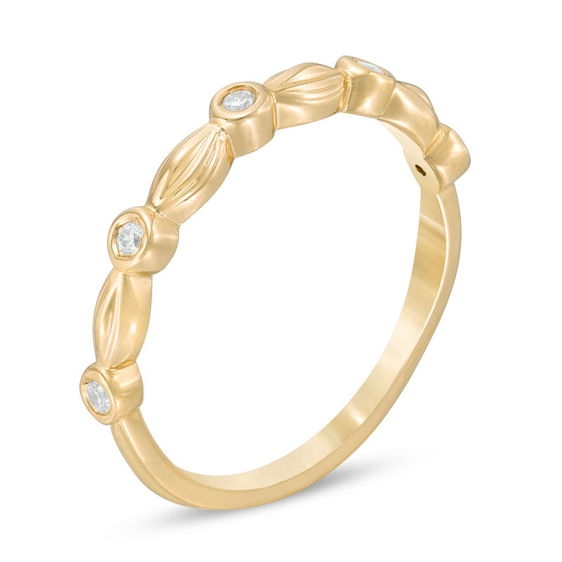 Main Image 2 of Diamond Accent Alternating Marquise and Round Bubble Band in 10K Gold