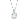 Thumbnail Image 1 of 1/3 CT. Certified Canadian Diamond Solitaire Tension Pendant in 14K White Gold (I/I2) - 17"