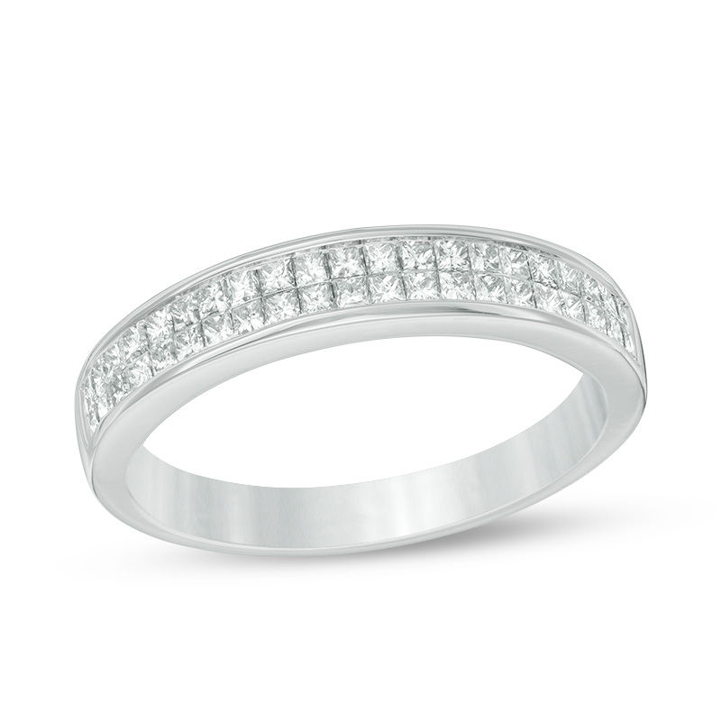 Main Image 1 of 1/2 CT. T.W. Baguette Diamond Wedding Band in 14K White Gold