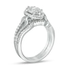 Thumbnail Image 1 of 3/4 CT. T.W. Marquise Multi-Diamond Frame Bridal Set in 14K White Gold