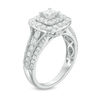 Thumbnail Image 2 of 1-1/2 CT. T.W. Princess-Cut Diamond Square Frame Vintage-Style Engagement Ring in 14K White Gold