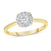 Thumbnail Image 1 of 1/3 CT. T.W. Diamond Double Frame Engagement Ring in 10K Gold