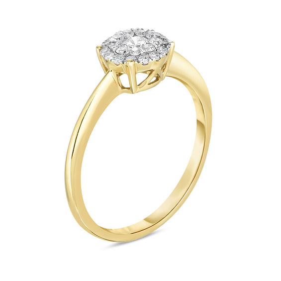 1/3 CT. T.w. Diamond Double Frame Engagement Ring in 10K Gold