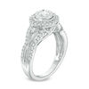 Thumbnail Image 1 of 7/8 CT. T.W. Diamond Frame Twist Shank Vintage-Style Engagement Ring in 14K White Gold