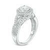 Thumbnail Image 2 of 7/8 CT. T.W. Diamond Frame Twist Shank Vintage-Style Engagement Ring in 14K White Gold