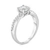 Thumbnail Image 1 of 1/2 CT. T.W. Diamond Frame Twist Shank Engagement Ring in 10K White Gold