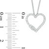 Thumbnail Image 2 of Ever Us® 1/4 CT. T.W. Two-Stone Diamond Heart Pendant in 14K White Gold - 19"