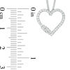 Thumbnail Image 3 of Ever Us® 1/4 CT. T.W. Two-Stone Diamond Heart Pendant in 14K White Gold - 19"