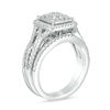 Thumbnail Image 2 of 7/8 CT. T.W. Princess-Cut Diamond Frame Twist Bridal Set in 14K White Gold