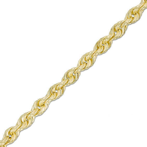 050 Gauge Rope Chain Bracelet in 10K Gold - 8.5"