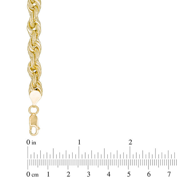 050 Gauge Rope Chain Bracelet in 10K Gold - 8.5"