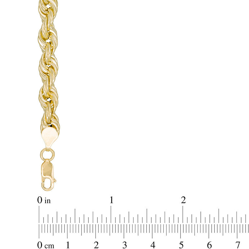 Men's 050 Gauge Rope Chain Bracelet in 10K Gold - 8.5"