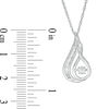 Thumbnail Image 2 of 1/4 CT. T.W. Diamond Flame Pendant in 10K White Gold