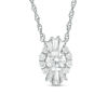 Thumbnail Image 1 of 5/8 CT. T.W. Diamond Starburst Pendant in 14K White Gold