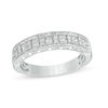 Thumbnail Image 1 of 1/2 CT. T.W. Princess-Cut and Round Diamond Alternating Wedding Band in 14K White Gold