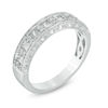 Thumbnail Image 2 of 1/2 CT. T.W. Princess-Cut and Round Diamond Alternating Wedding Band in 14K White Gold