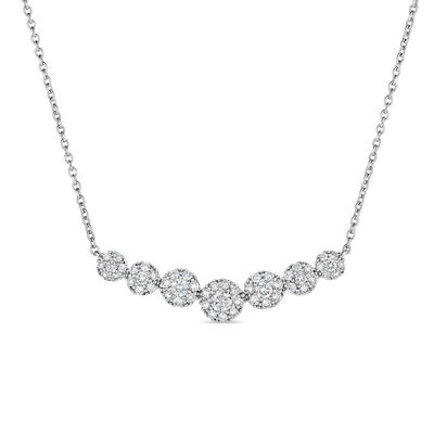 8 CT. T.W. Diamond Curved Bar Necklace 