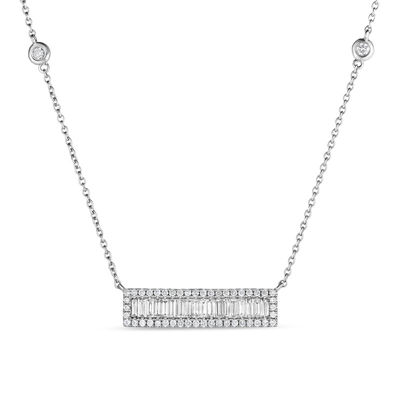 1 carat diamond station necklace
