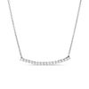 Thumbnail Image 0 of 1 CT. T.W. Diamond Curved Bar Necklace in 14K White Gold - 16"