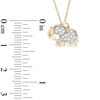 Thumbnail Image 2 of 1/10 CT. T.W. Diamond Elephant Pendant in 10K Gold