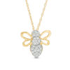 Thumbnail Image 1 of 1/10 CT. T.W. Diamond Bee Pendant in 10K Gold
