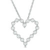 Thumbnail Image 1 of 1/2 CT. T.W. Diamond Heart Pendant in 10K White Gold