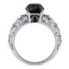 Thumbnail Image 3 of 3 CT. T.W. Enhanced Black and White Diamond Vintage-Style Engagement Ring in 10K White Gold