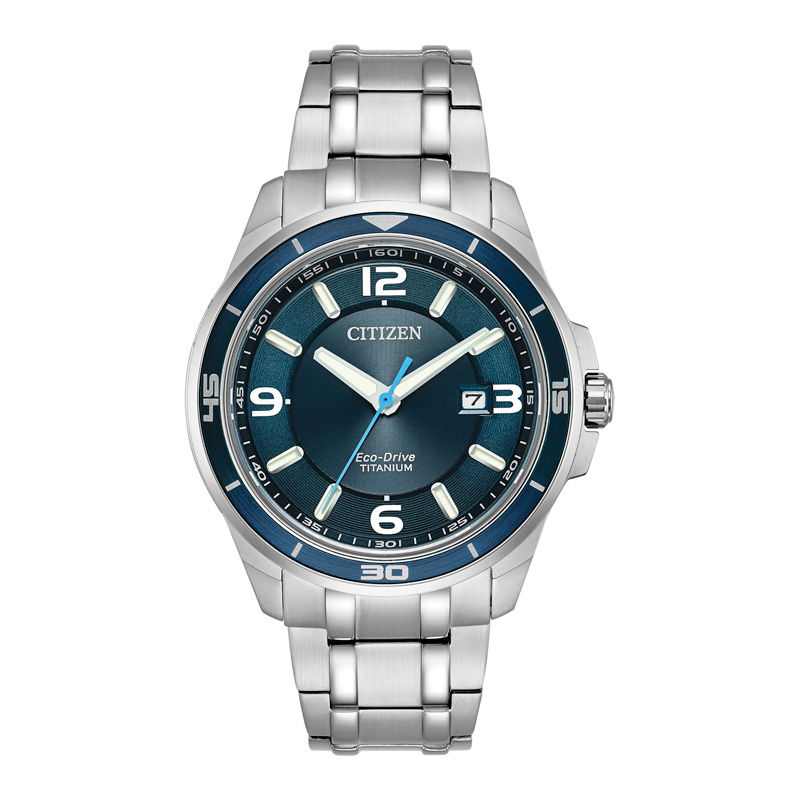 Men's Citizen Eco-Drive® Super Titanium™ Watch with Blue Dial (Model: BM6929-56L)