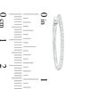 Thumbnail Image 1 of 1/4 CT. T.W. Diamond Hoop Earrings in Sterling Silver