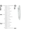 Thumbnail Image 2 of 1/8 CT. T.W. Diamond Hoop Earrings in Sterling Silver