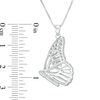 Thumbnail Image 3 of Etched Butterfly Locket in Sterling Silver