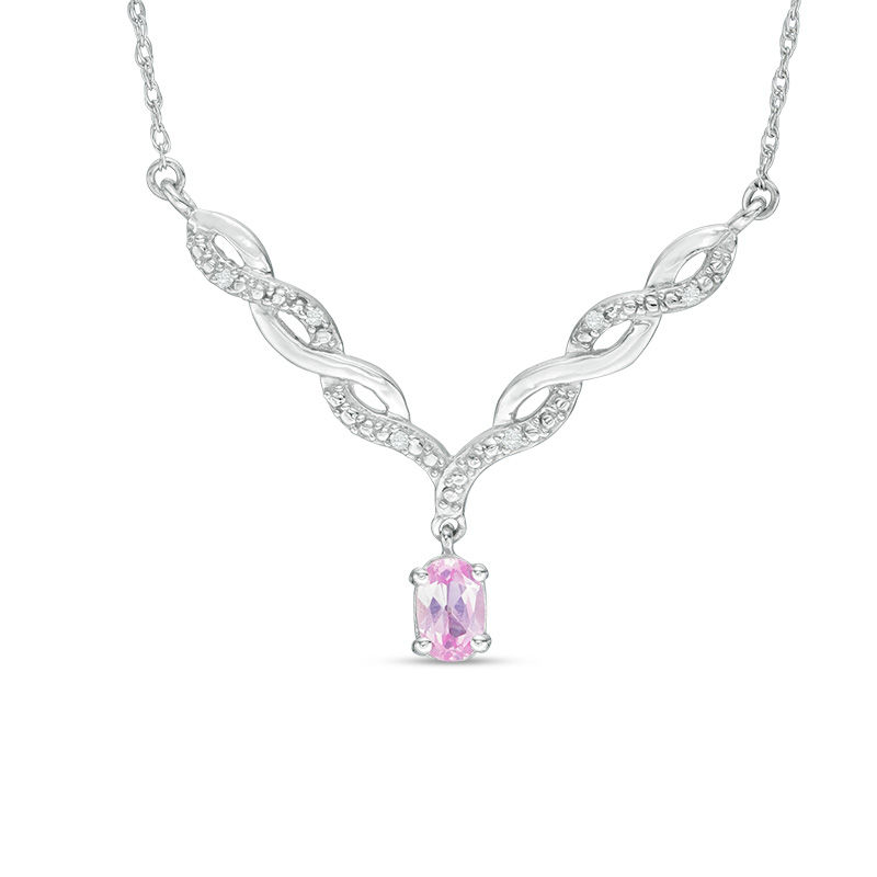 pink sapphire diamond necklace